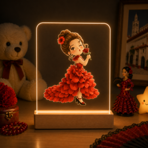 Lampara niña flamenca