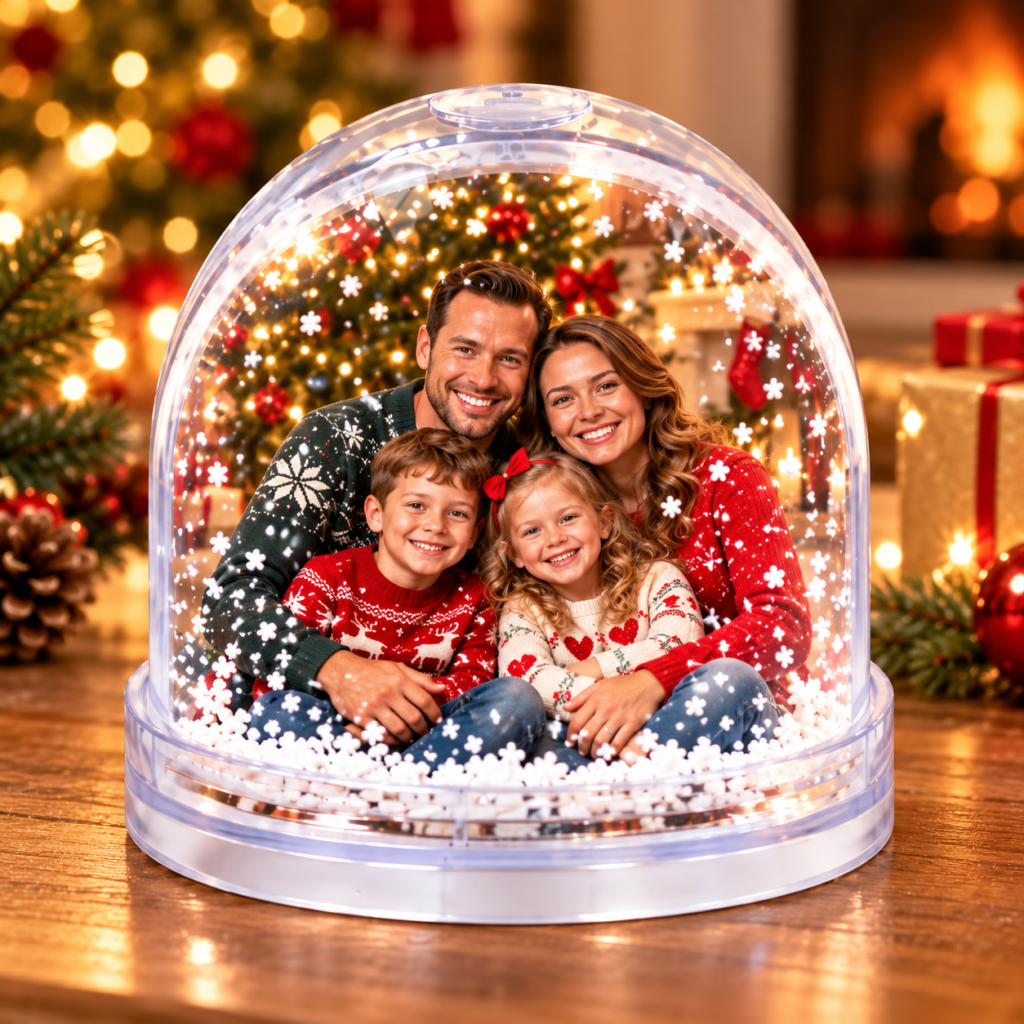 BOLA NAVIDAD NIEVE BLANCA